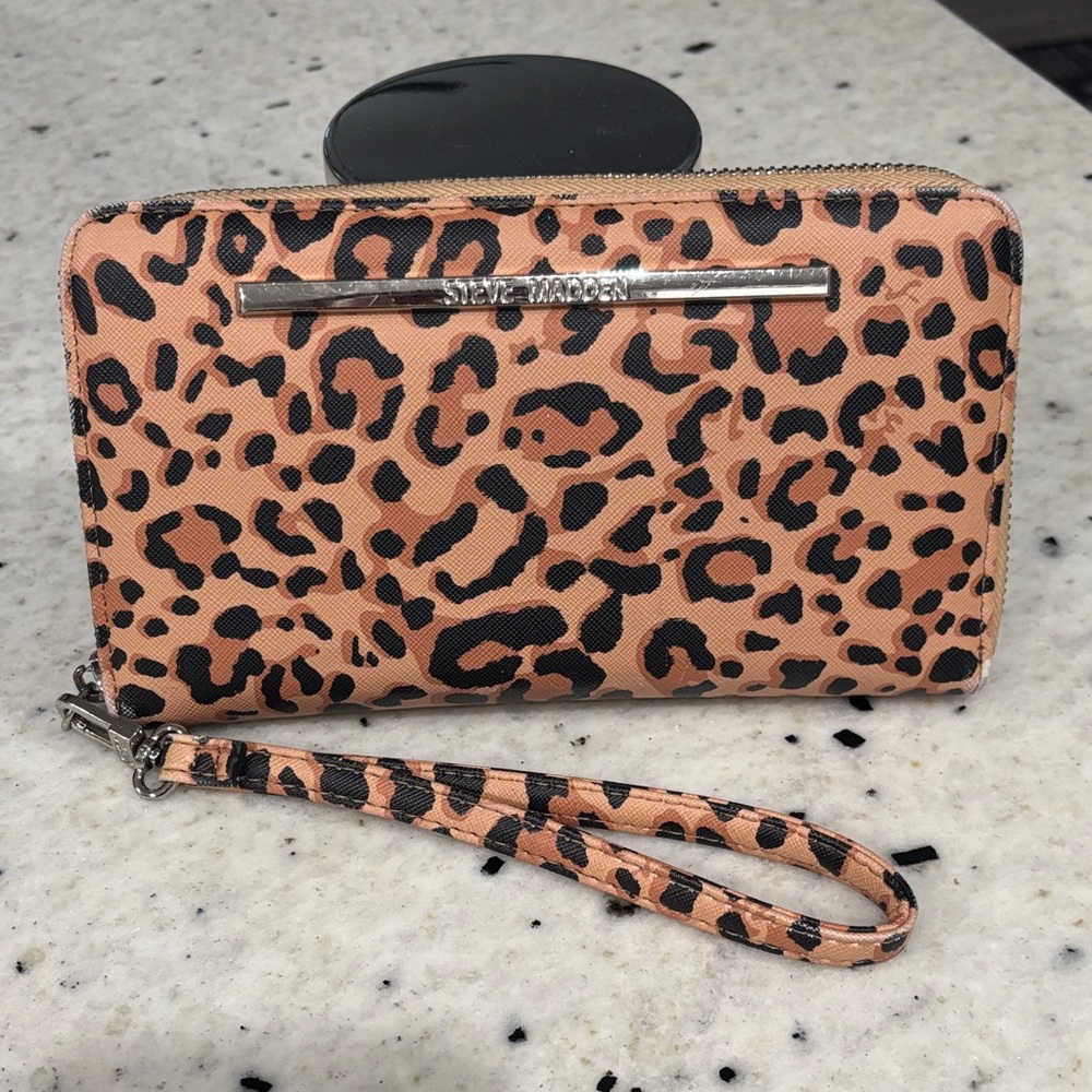 Steve Madden Animal Print Wristlet Clutch